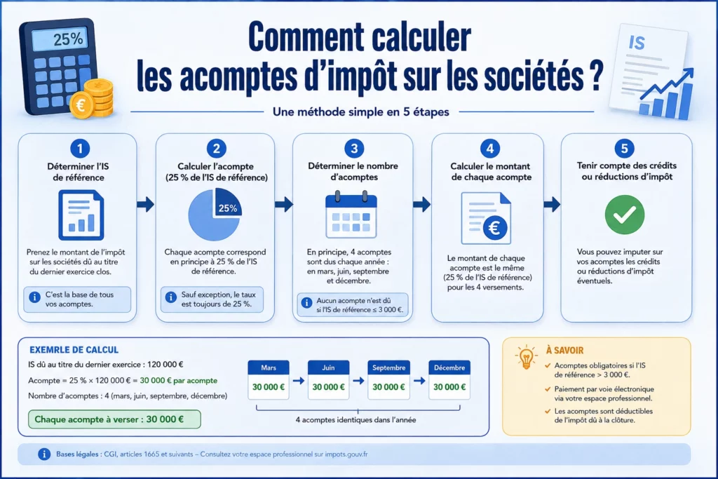 Comment calculer les acomptes d’impôt