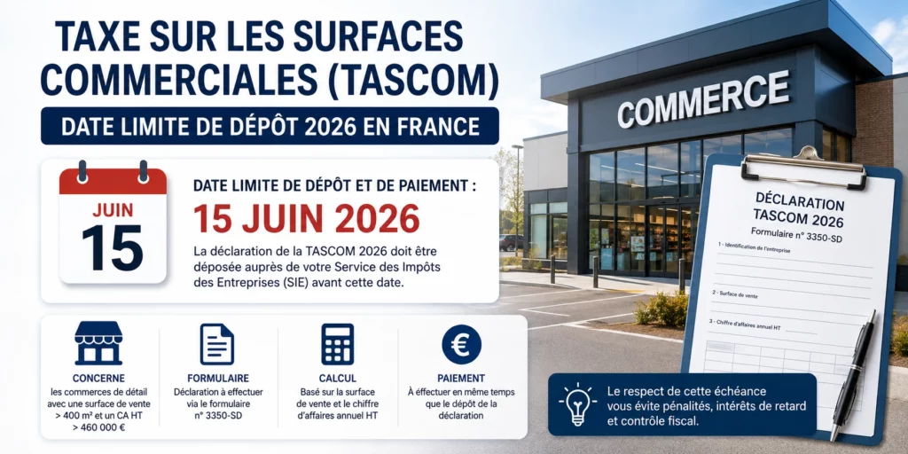 Taxe sur les surfaces commerciales 2026