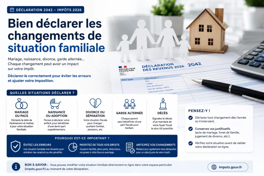 Déclaration des changements familiaux 2026