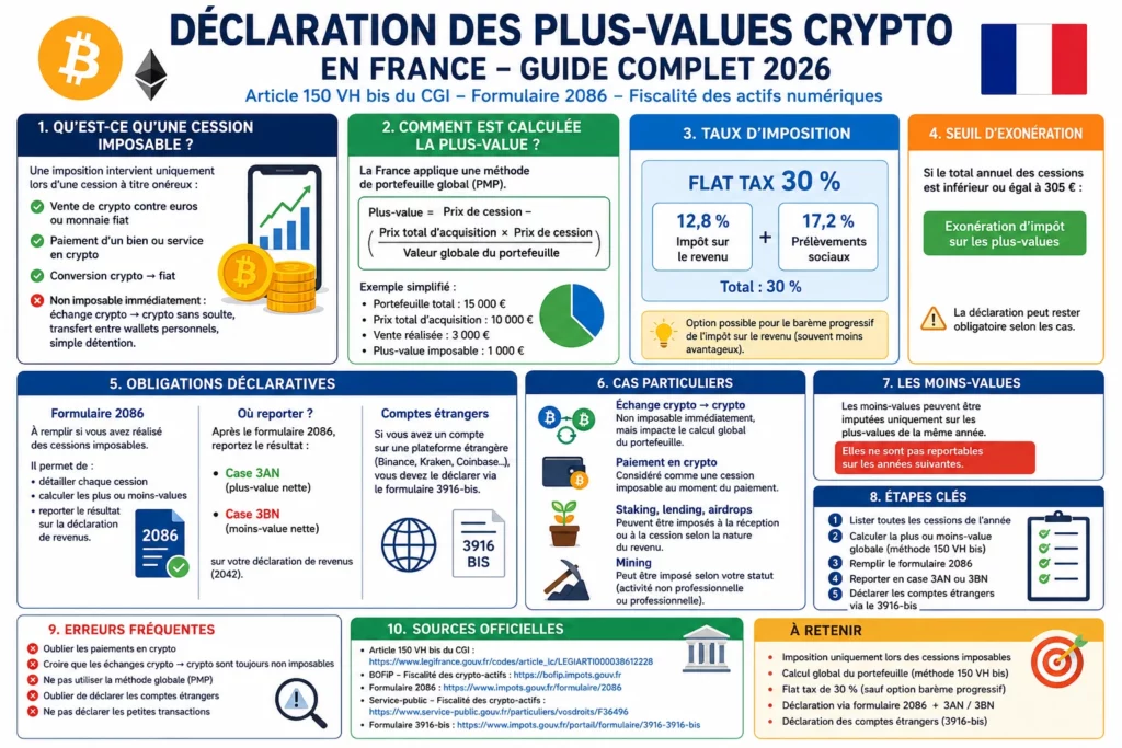 Déclaration des plus-values et moins-values sur cessions d’actifs numériques